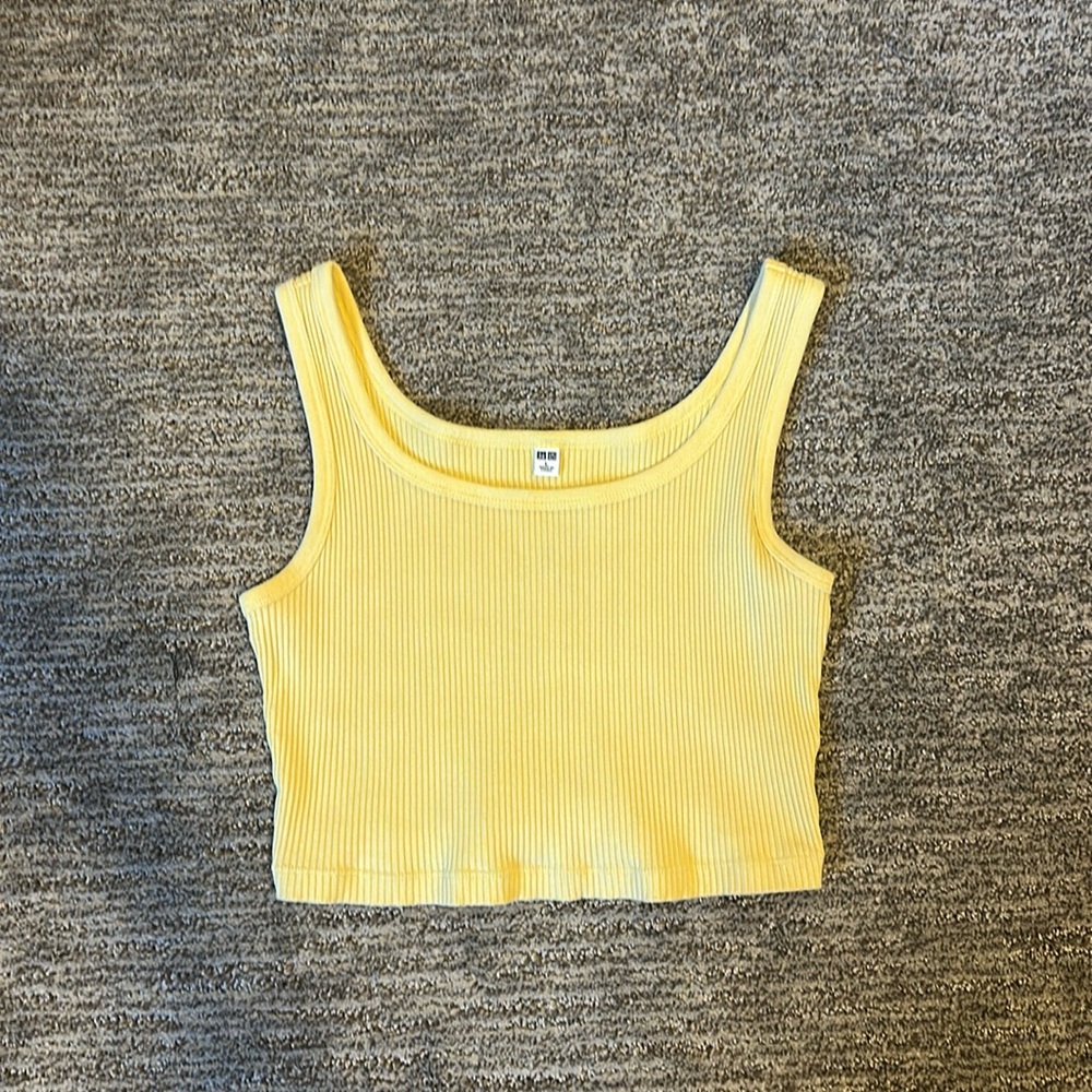 UNIQLO Yellow Ribbed Tank Top